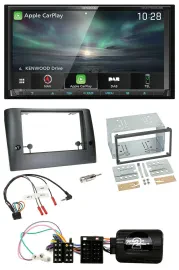 Kenwood Bluetooth USB 2DIN Lenkrad TMC DAB Navigation für Fiat Stilo 2005-2007