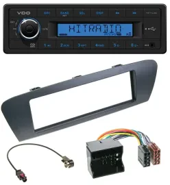 VDO AUX 1DIN MP3 USB Autoradio für Renault Scenic (ab 12) - grau