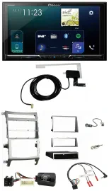 Pioneer 2DIN DAB USB Lenkrad Bluetooth Autoradio für Hyundai IX55 2009-2012 silb