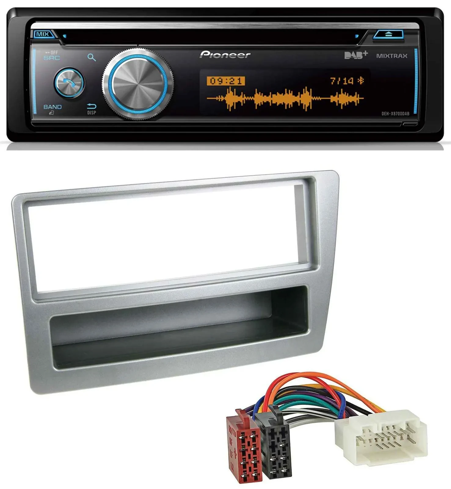 Автомагнитола Pioneer MP3, DAB, USB, CD, Bluetooth серебристая для Honda Civic 2004–2006