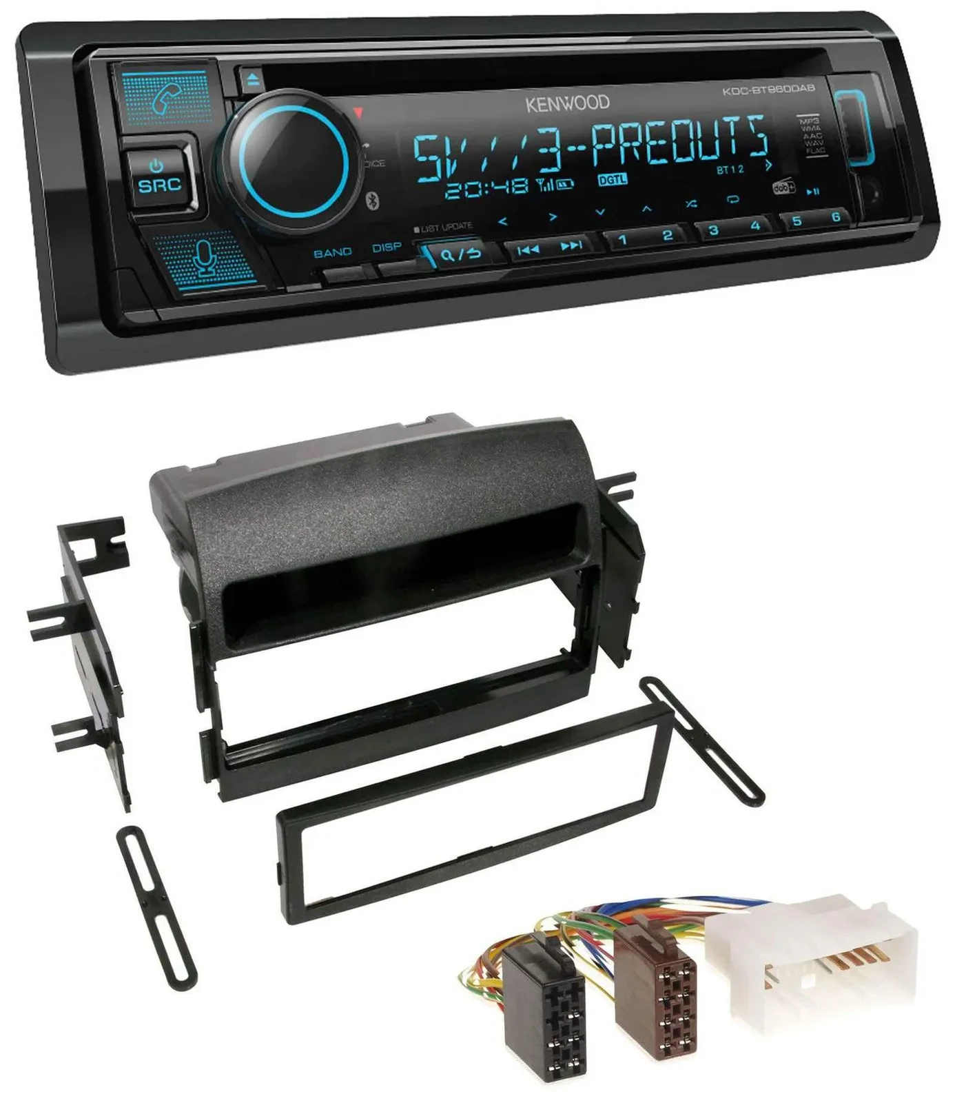 Kenwood Bluetooth USB CD MP3 DAB Autoradio für Hyundai Sonata (NF, 2005-2008)