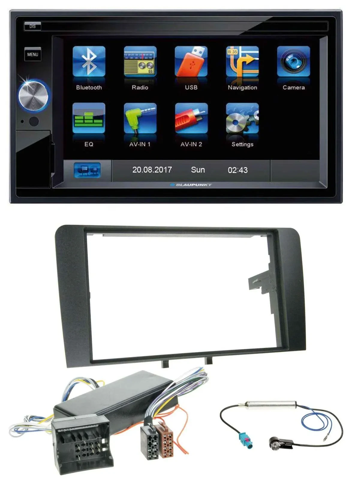 Blaupunkt SD Bluetooth 2DIN MP3 USB AUX Autoradio für Audi A3 8P 06-12 Bose Akti