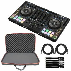 Reloop AMS-MIXON-8-PRO Serato & Djay 4-Channel Hybrid DJ Controller w Bag