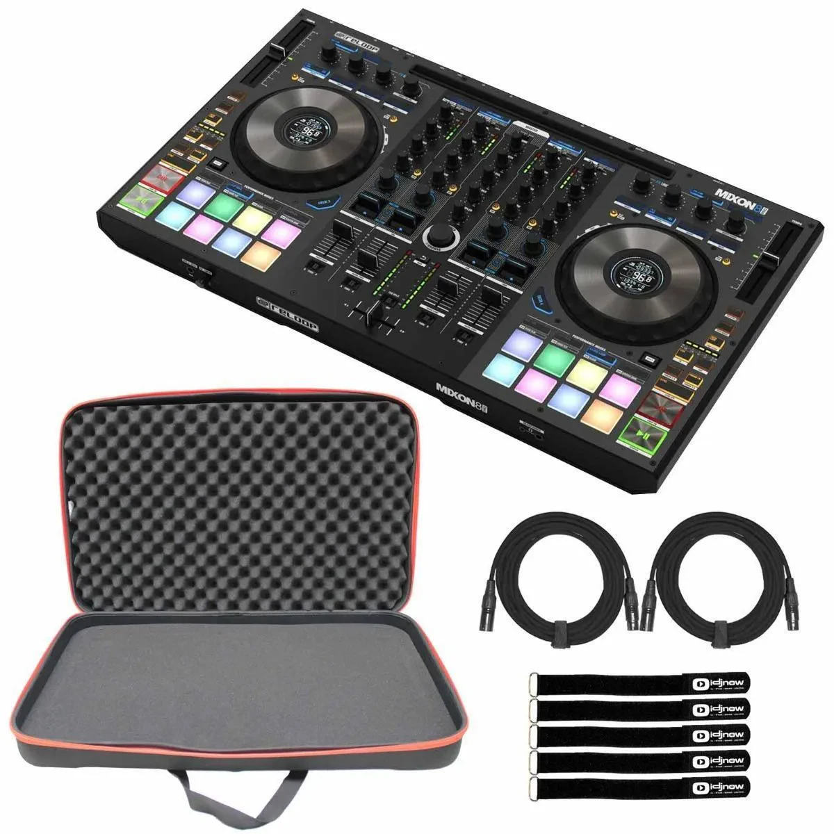 Reloop AMS-MIXON-8-PRO Serato & Djay 4-Channel Hybrid DJ Controller w Bag