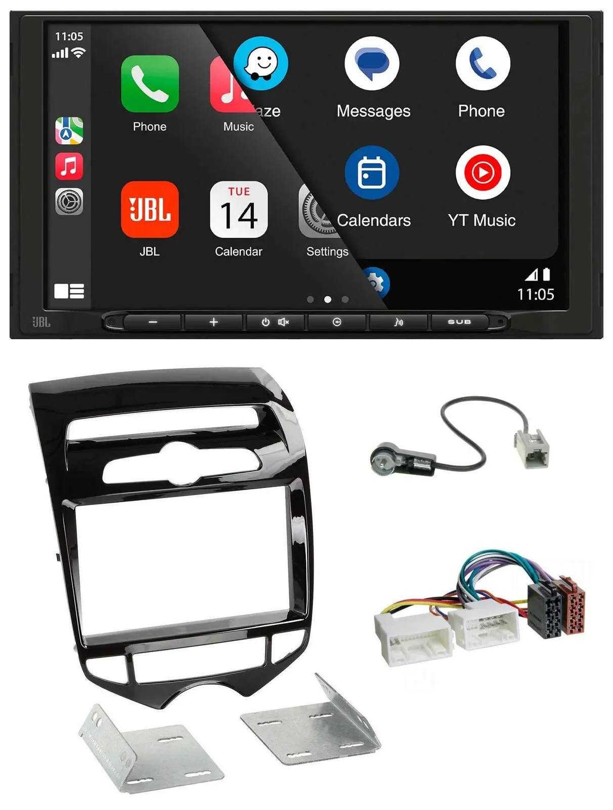 JBL MP3 DAB Bluetooth USB 2DIN Autoradio für Hyundai ix20 ab 10 autom. Klima