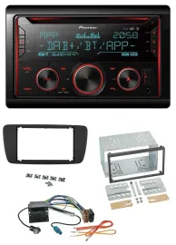 Pioneer 2DIN DAB MP3 Bluetooth USB CD Autoradio für Seat Ibiza ab 08 nitschwarz