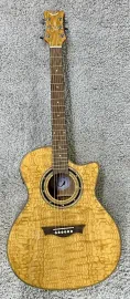 Dean EQA GN Exotica Quilt Ash Acoustic-Electric Guitar in a Gloss Natural Finish