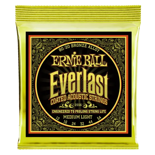 Струны для акустической гитары Ernie Ball 2556 Everlast 80/20 Bronze Medium Light 12-54