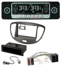 Dietz USB DAB MP3 Bluetooth Autoradio für Hyundai i10 2008-2013 dunkelsilber