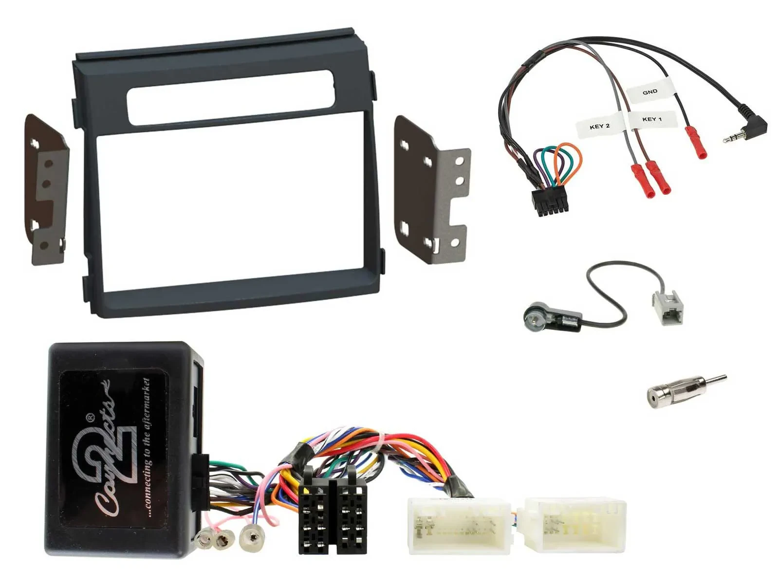 Автомагнитола для Kia Soul Caraudio24 2-DIN (11/2011–03/2014) с адаптером управления на руле (набор)