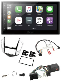 Pioneer Lenkrad Bluetooth DAB 2DIN USB Autoradio für Chevrolet Cruze 2011-2016 s