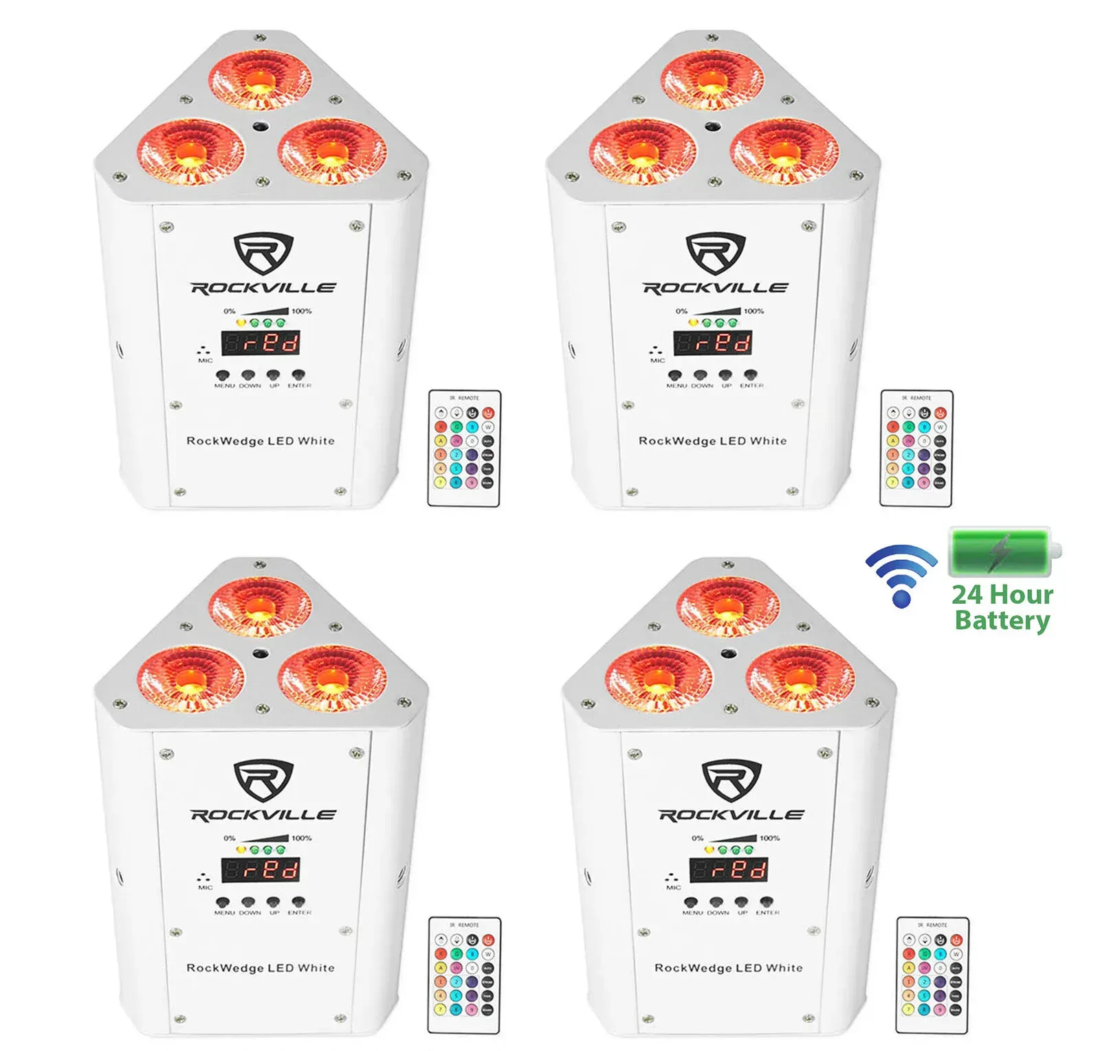 Светодиодный прибор Rockville RockWedge LED (4 штуки)