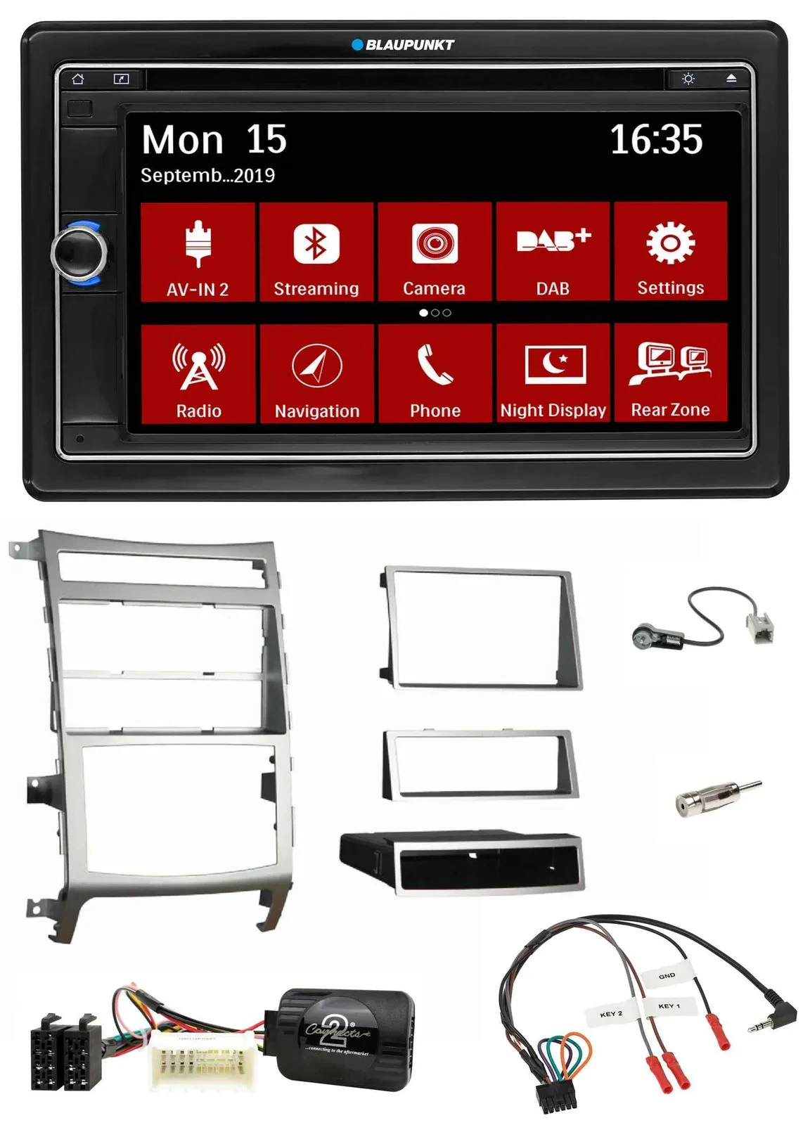 Blaupunkt Bluetooth DAB 2DIN USB DVD Lenkrad Autoradio für Hyundai IX55 2009-201