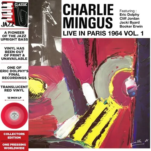 Виниловая пластинка Charlie Mingus – Live in Paris, 1964 Vol. 1, прозрачный красный (Релиз 2025)