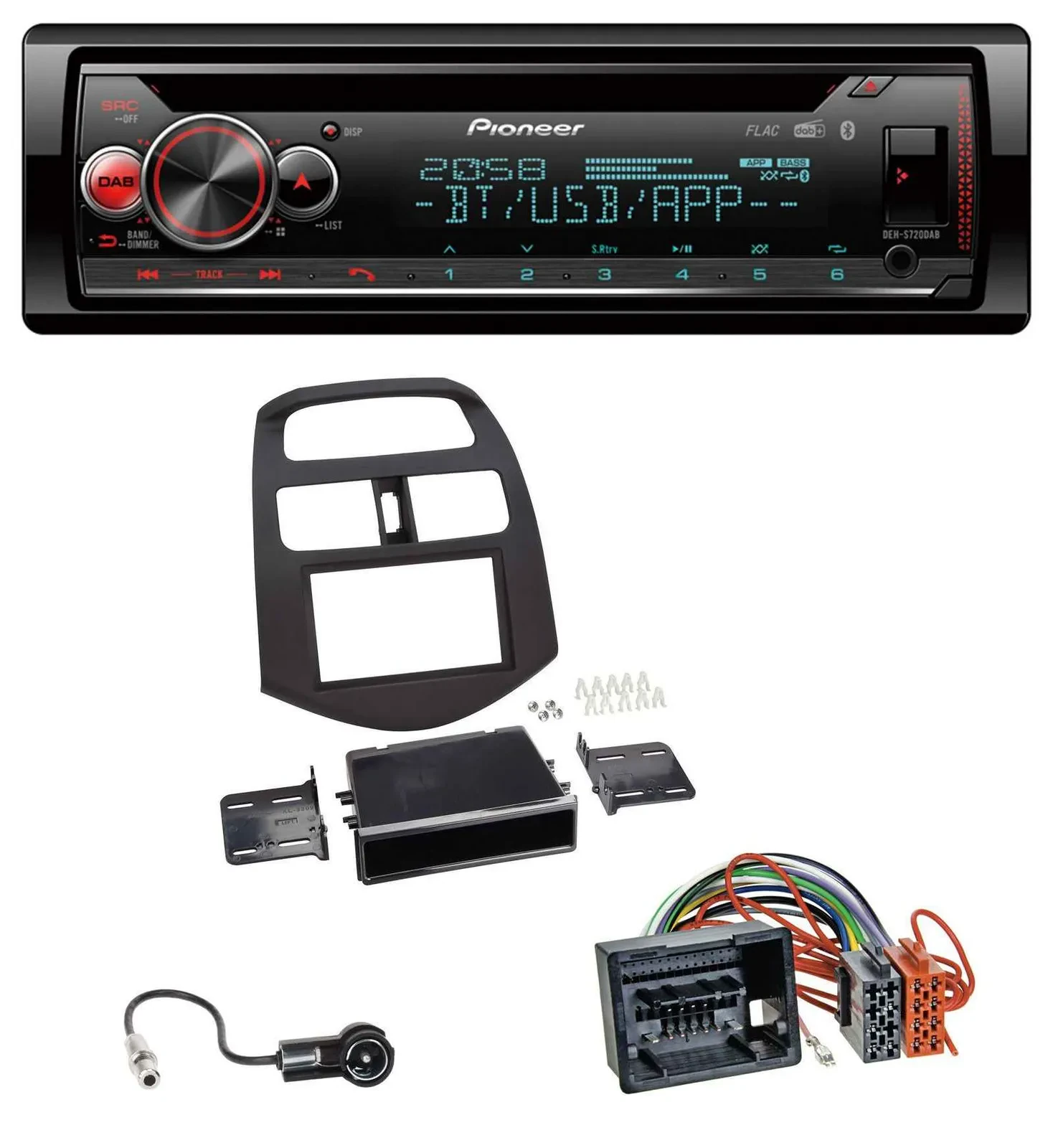 Автомагнитола для Chevrolet Spark (с 2013) Pioneer MP3 DAB CD Bluetooth USB