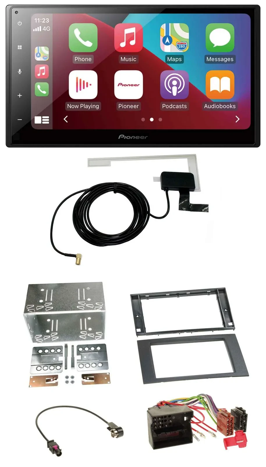 Автомагнитола Pioneer 2 DIN, USB, Bluetooth, DAB, MP3 для Ford Fusion/Transit/Kuga (2005–2012)