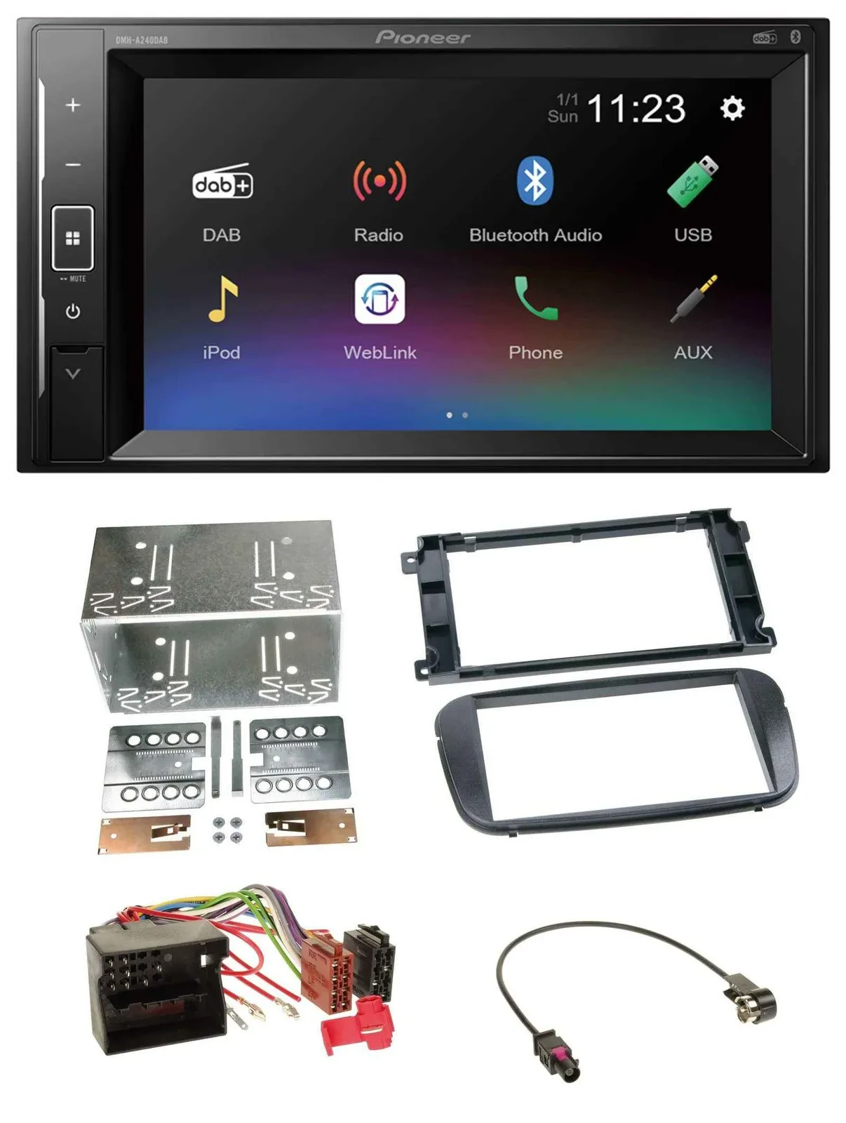 Автомагнитола для Ford C-Max/Galaxy/Focus (с 2007) Pioneer 2 DIN, DAB, MP3, Bluetooth, USB