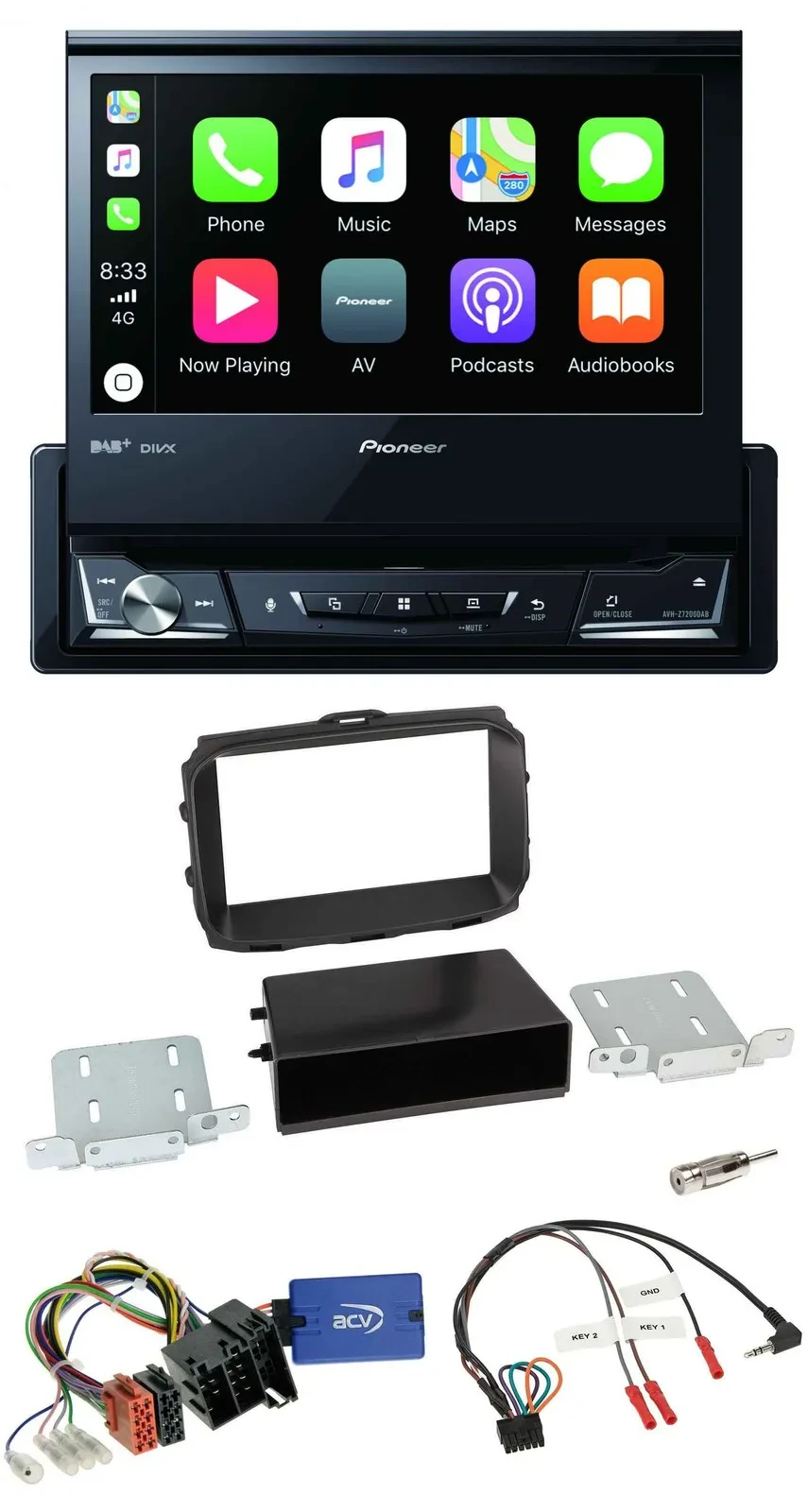 Pioneer DVD Bluetooth DAB USB Lenkrad Autoradio für Alfa Romeo Giulietta 2013-20