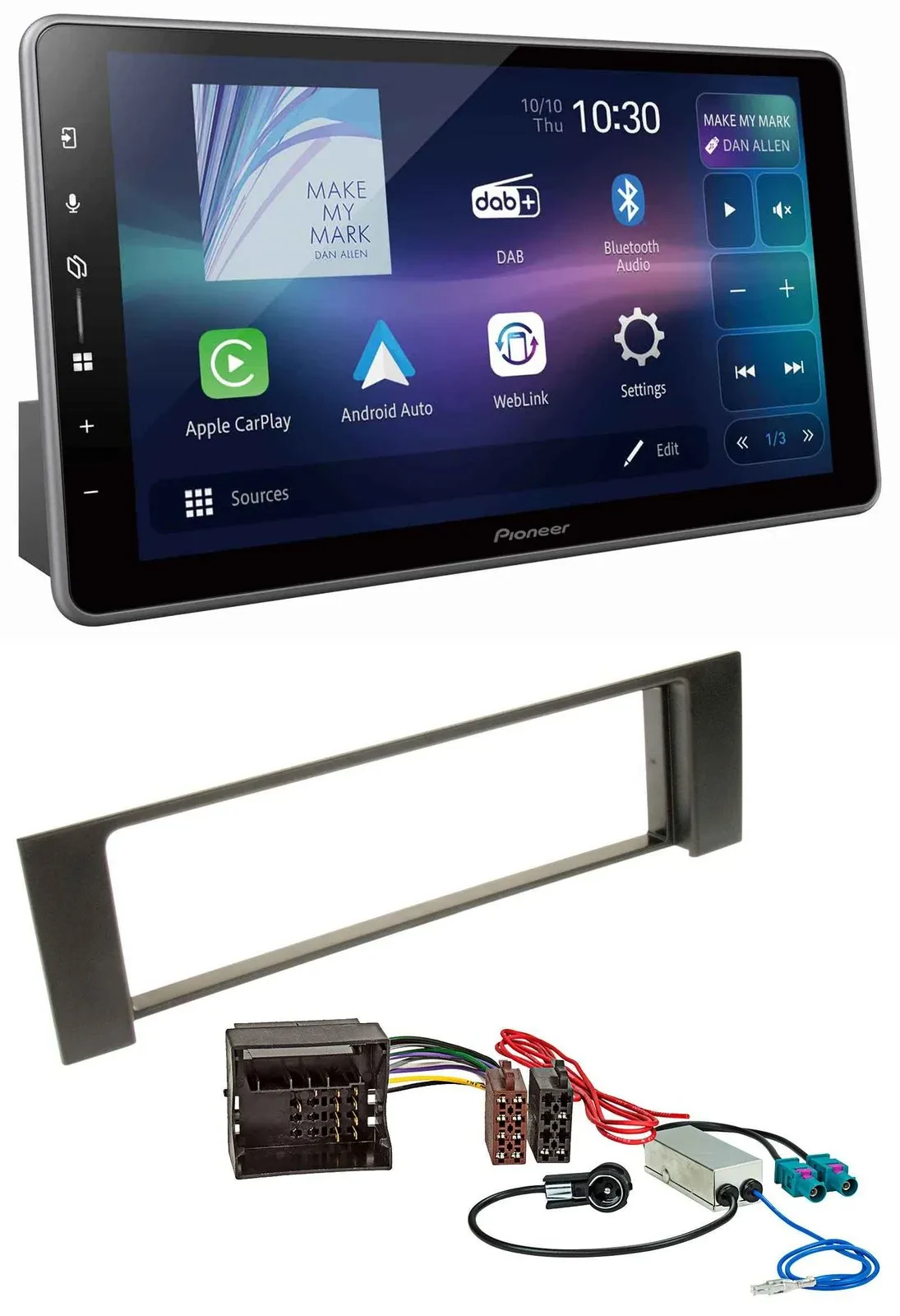 Автомагнитола для Audi A4 B6 (2000–2004) Pioneer Bluetooth, USB, DAB, MP3, Quadlock