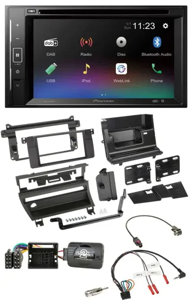 Pioneer Bluetooth Lenkrad USB 2DIN DAB DVD Autoradio für BMW 3-er E46 2001-2006