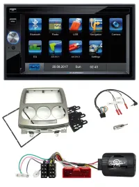 Blaupunkt Lenkrad USB Bluetooth TMC 2DIN Navigation für Mazda 5 CR 2005-2010 sil