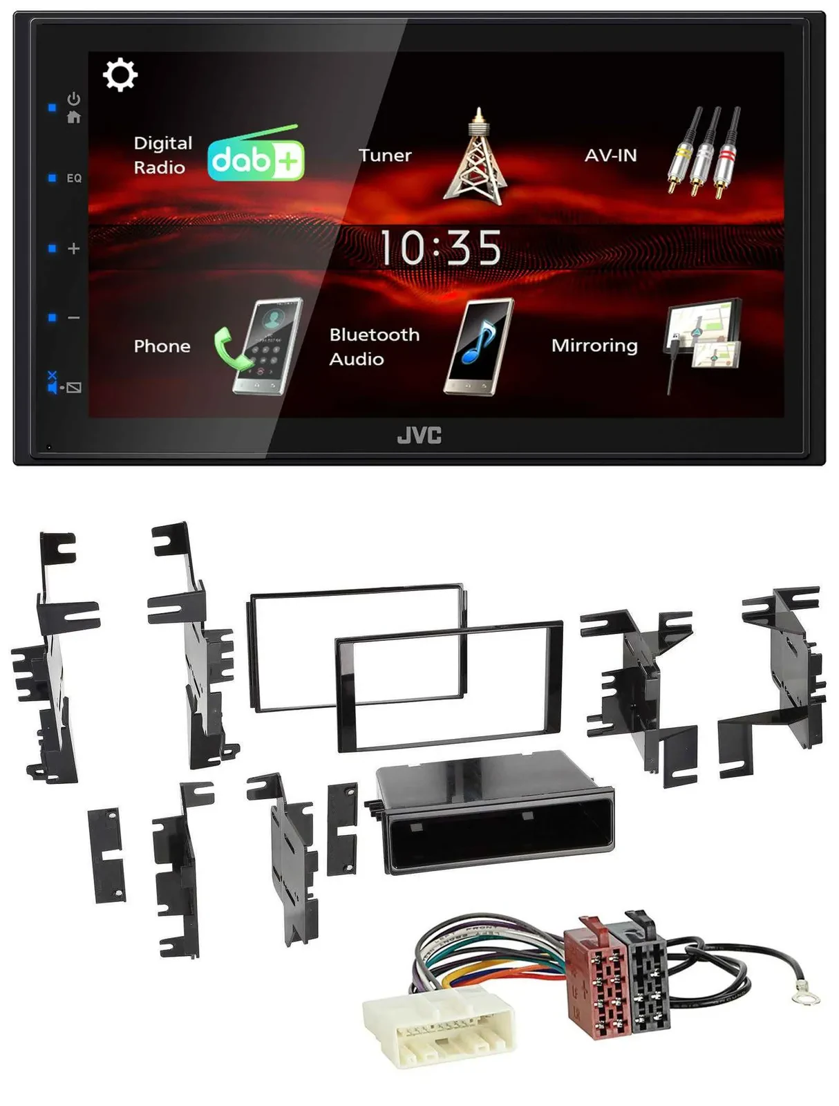 JVC USB Bluetooth MP3 DAB 2DIN Autoradio für Nissan Versa ab 07 Xterra ab 13