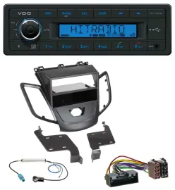 VDO Bluetooth AUX USB MP3 Autoradio für Ford Fiesta 10-17 JA8 ohne Display schwa