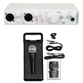 Arturia Minifuse 2 White Portable 2x2 Audio USB Recording Interface+Microphone