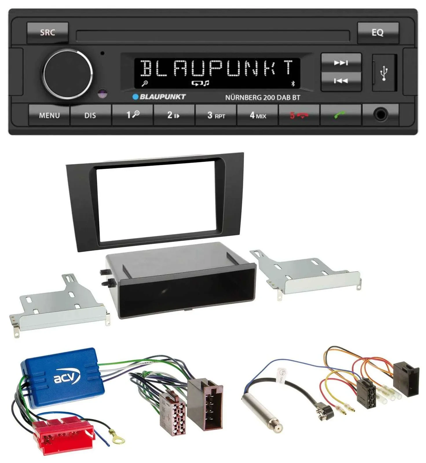 Blaupunkt USB DAB MP3 Bluetooth Autoradio für Audi A4 B5 99-01 Symphony Aktivsys