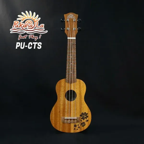 PukanaLa Model PU-CTS  "Clover" Tattoo Series Sapele Mahogany Soprano Ukulele