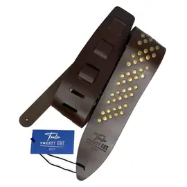 Ремень для гитары, кожаный, широкий, коричневый, 1221 1221-75-5-BRN