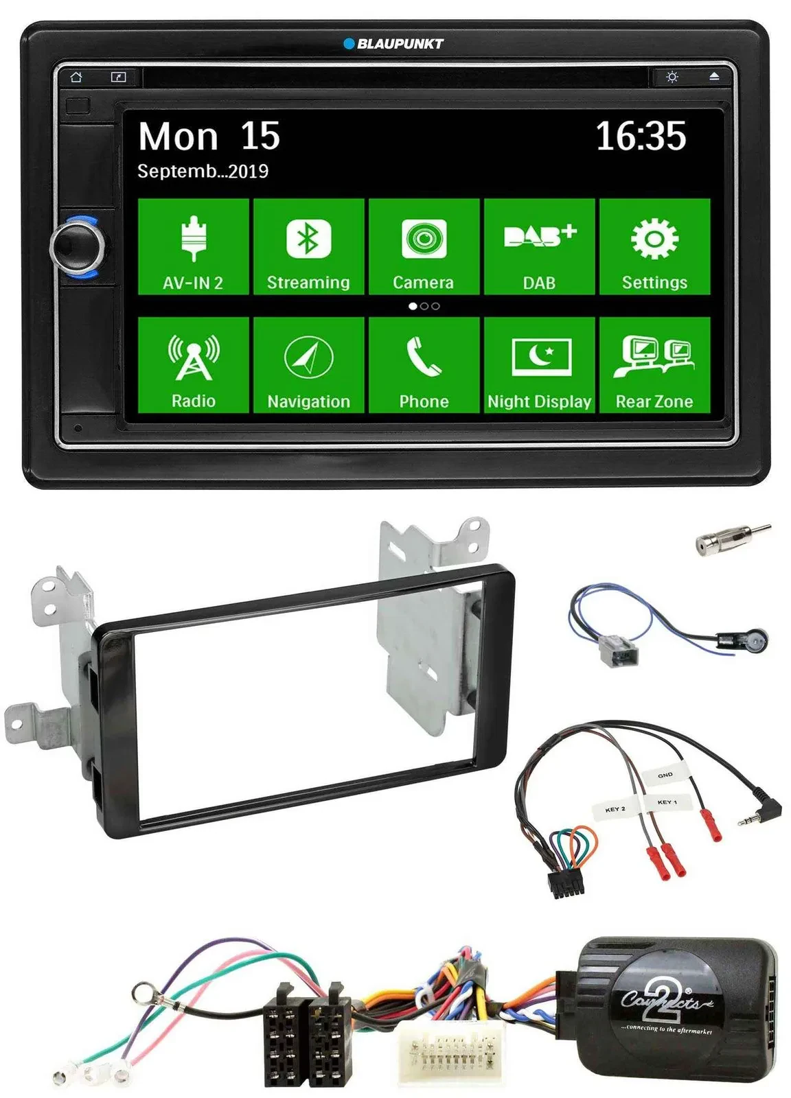 Автомагнитола для Mitsubishi Blaupunkt 2DIN, Bluetooth, DAB, USB, навигация TMC (с 2012)