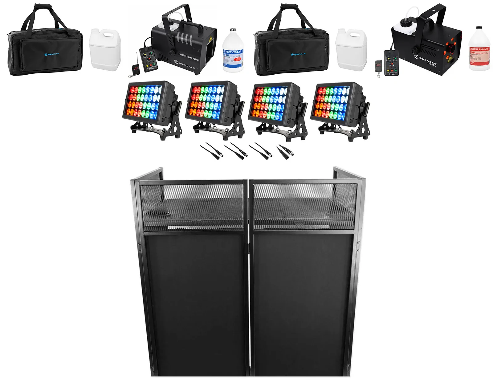 Комплект светового оборудования American DJ 32 HEX PANEL IP+ROCKBOOTH XL+RHF-6