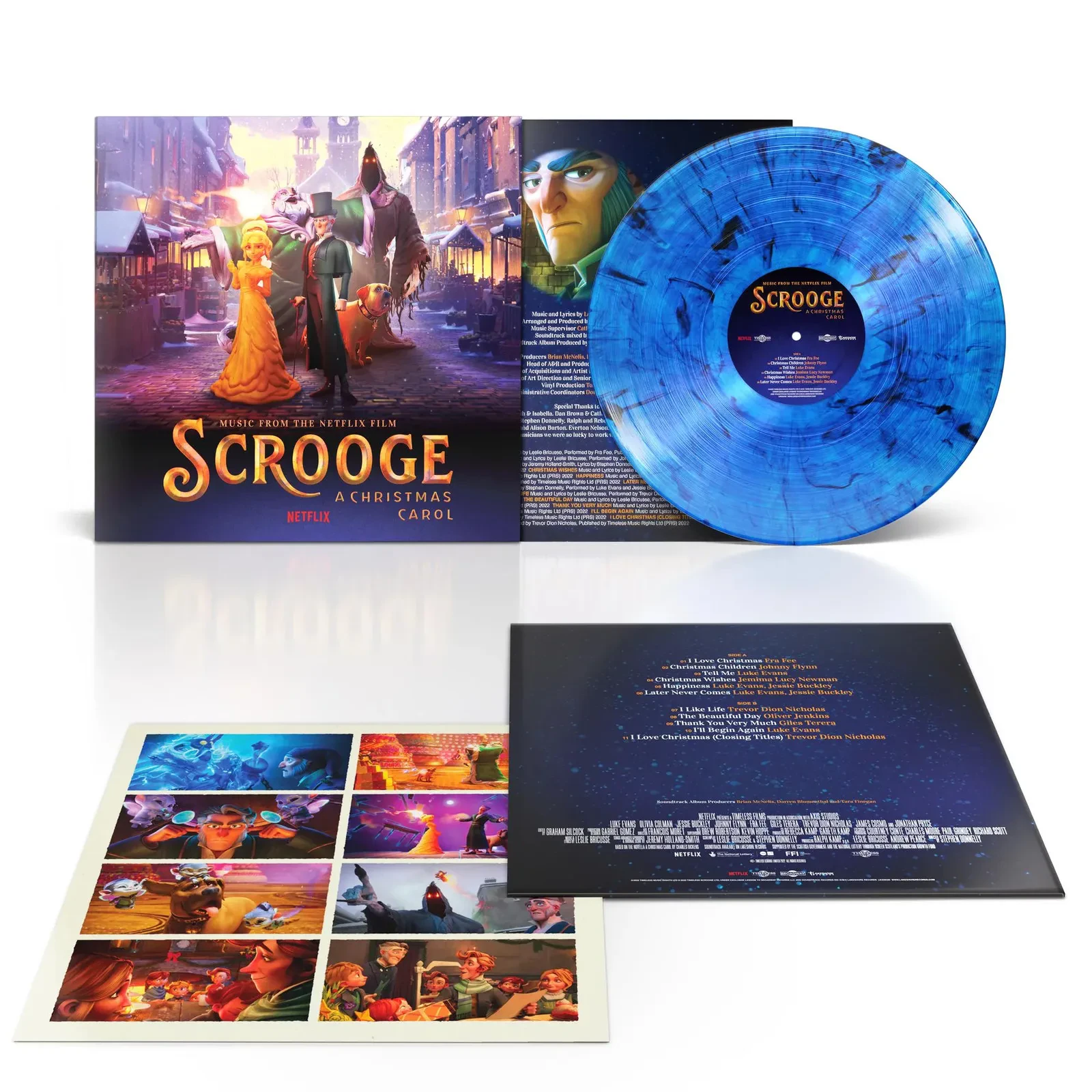 Виниловая пластинка Various Artists - Scrooge A Christmas Carol [Blue / Black Smoke Vinyl]