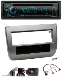 Автомагнитола Kenwood Bluetooth DAB CD USB для Lancia Y (2005–2011) темно‑серебристая