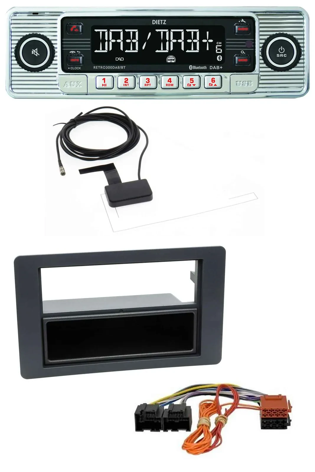 Dietz Bluetooth USB MP3 DAB Autoradio für Saab 9.5 (ab 2005)