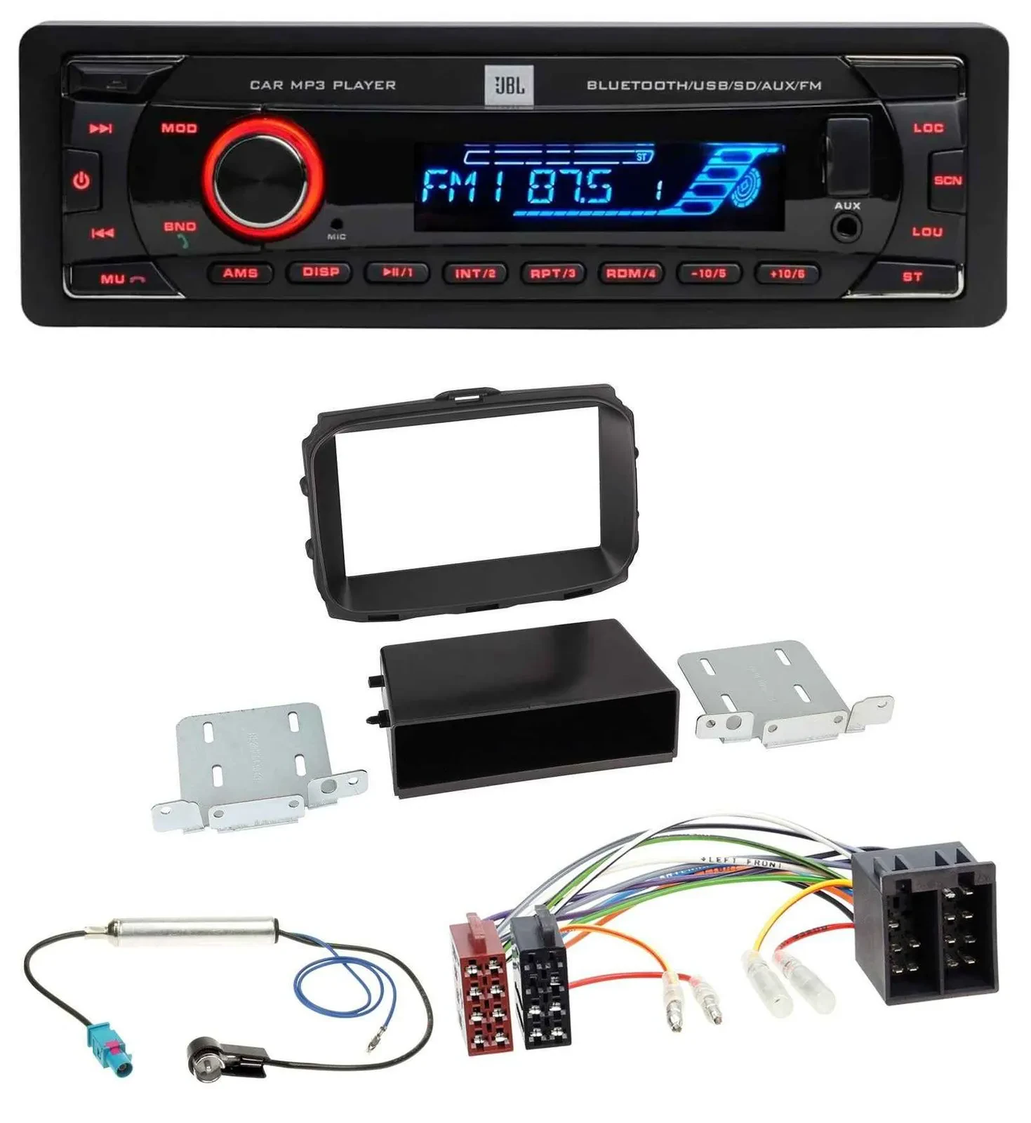 JBL AUX MP3 USB Bluetooth SD Autoradio für Alfa Romeo Giulietta 2013-2021 ISO