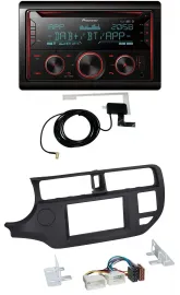 Pioneer 2DIN MP3 DAB USB CD Bluetooth Autoradio für Kia Rio 11-14 UB schwarz