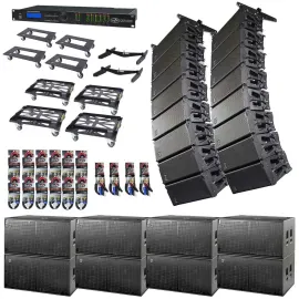 (16) DAS Event 210A 10" Active Line Array Speakers & (8) 218A Dual 18" Subs