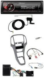 Pioneer USB Lenkrad DAB Bluetooth Autoradio für Opel Astra J ab 2009 Titan grau