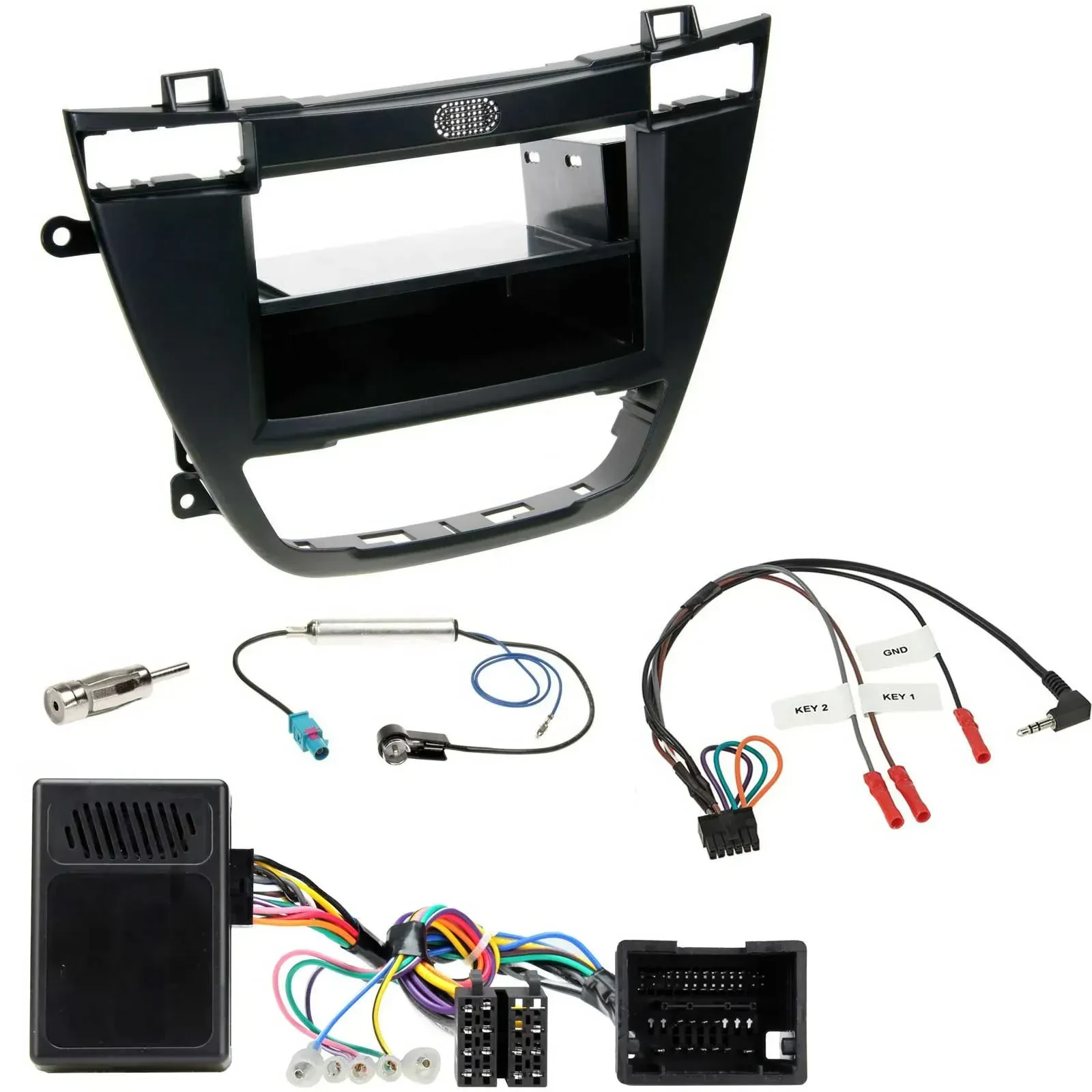 Einbauset Lenkradadapter DIN Autoradio für Opel Insignia ab 08 schwarz