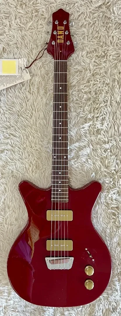 Электрогитара Danelectro Dan O Mano, цельнокорпусная, цвет бордовый