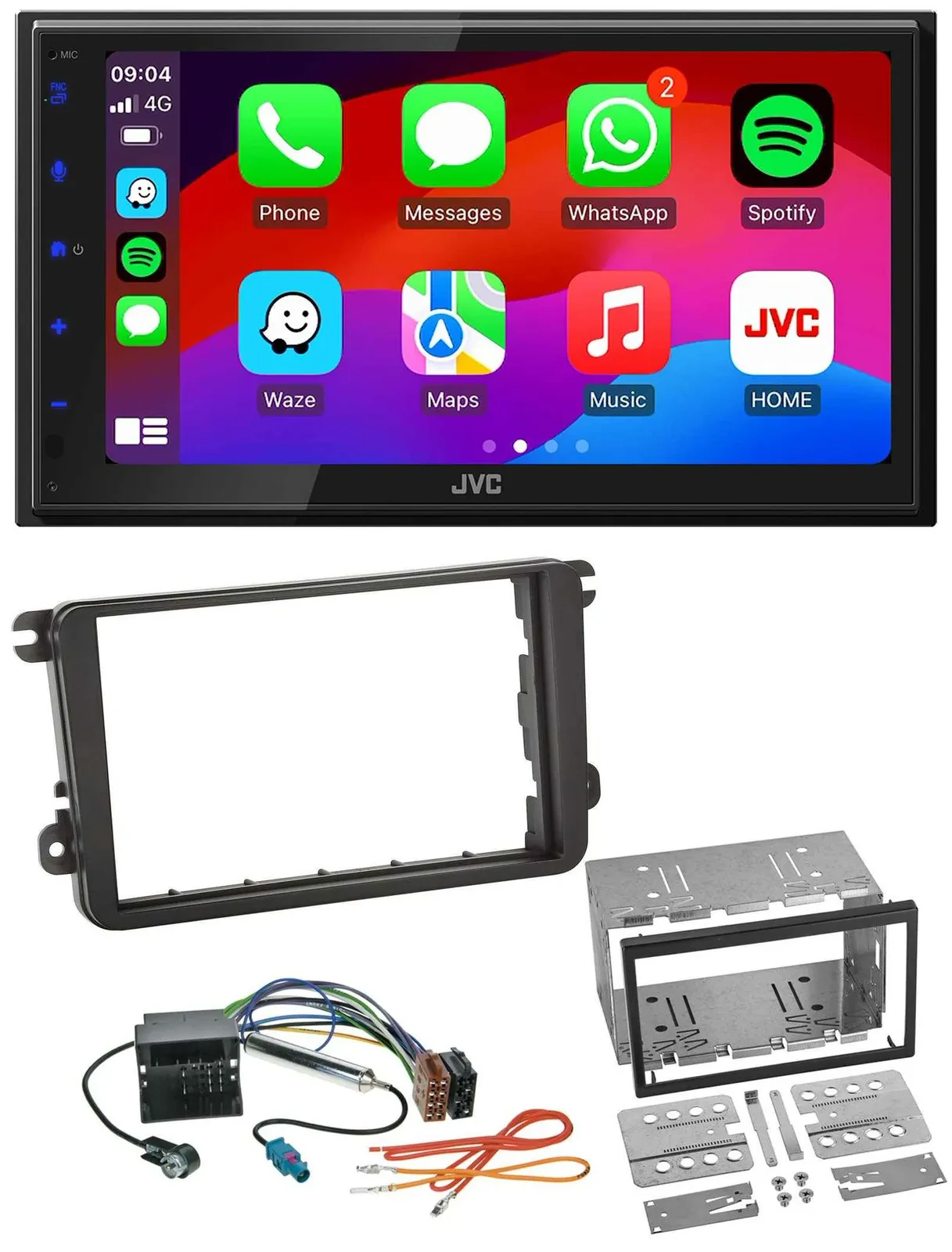 JVC Bluetooth USB MP3 2DIN DAB Autoradio für Seat Alhambra Leon Toledo