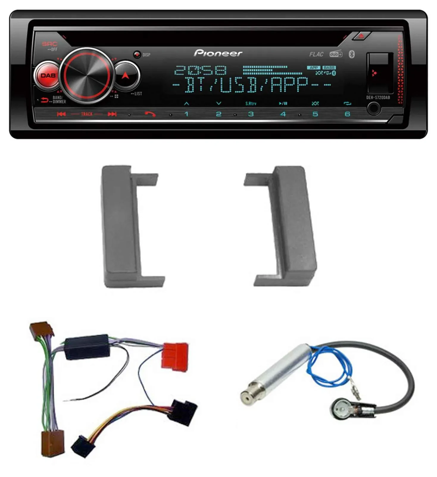 Pioneer MP3 DAB CD Bluetooth USB Autoradio für Audi A2 A3 8L A4 B5 TT 99-06 Akti