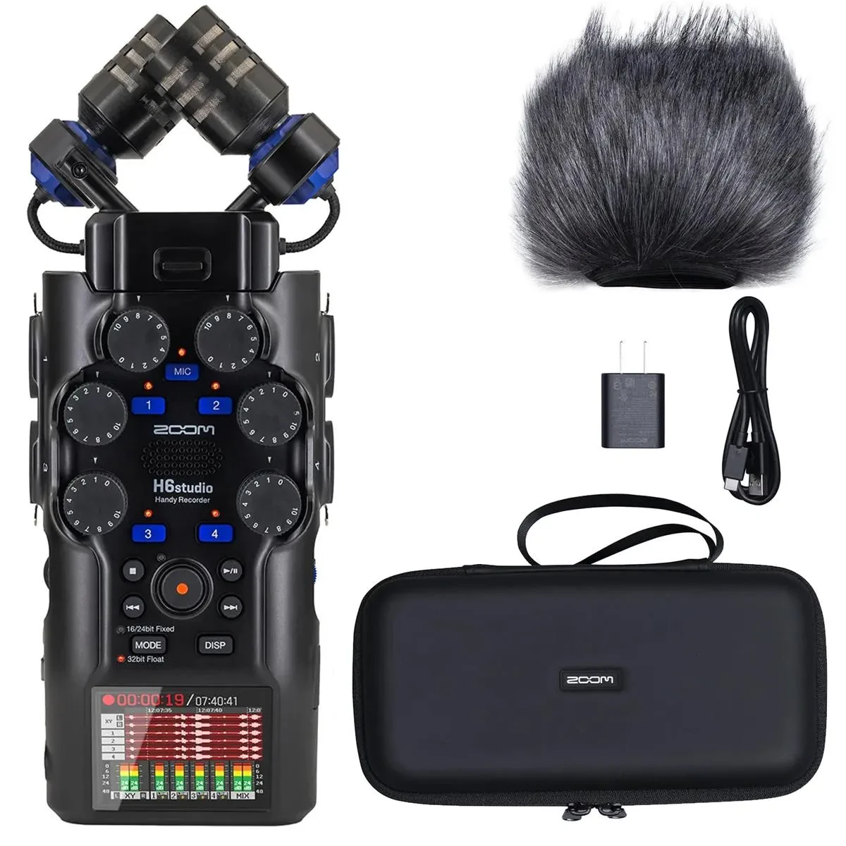 Zoom H6studio 8-Track 32-Bit Float Handy Recorder WITH ZOOM APH-6S | ACCESSORY P