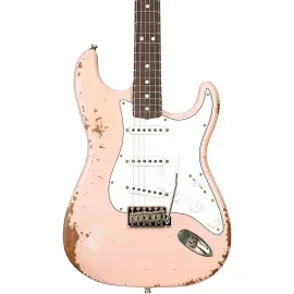 Fender CS LE Roasted Stratocaster Pro Heavy Relic Electric Guitar Shell Pink