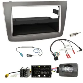 Einbauset Lenkradadapter DIN Autoradio für Alfa Mito 2014-2018 955 silber