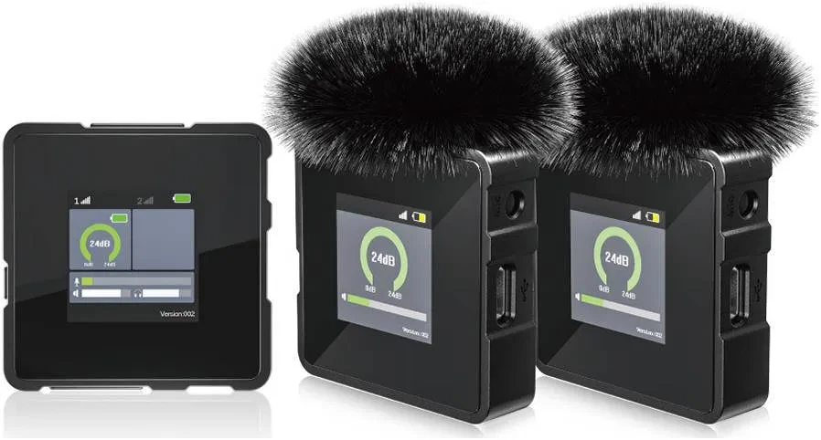 Радиосистема микрофонная  Icon [AirMic Duo] передатчик с микрофоном/приемник: 2/1,  всенаправленный, 2,4 ГГц, дистанция: 50 м, емкость батареи: 350 мАч, время работы приемника/передатчика: 5/6 ч