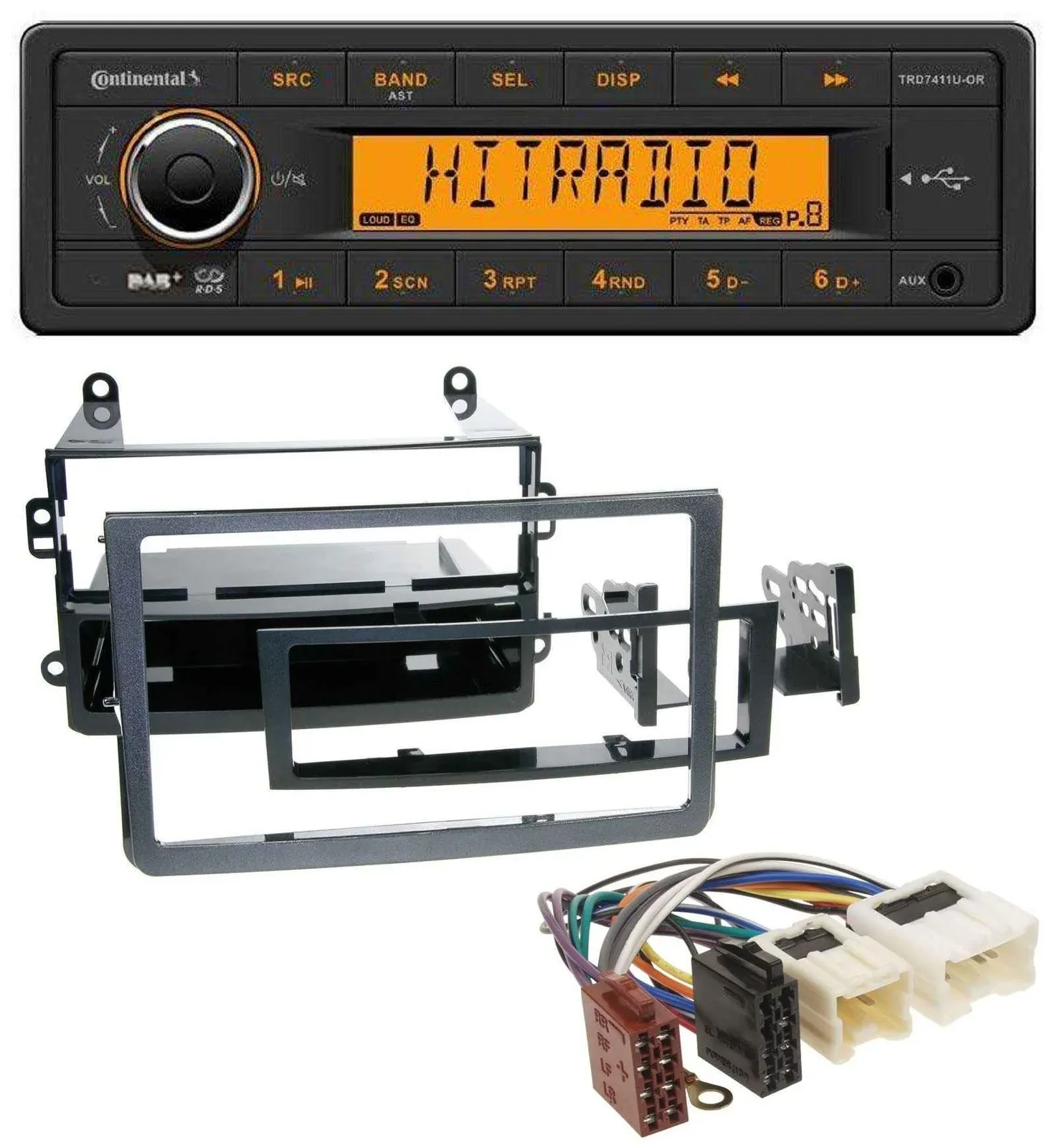 Continental 1DIN DAB MP3 AUX USB Autoradio für Nissan 350Z (ab 2006)