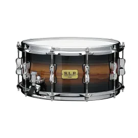 Tama S.L.P. LE Bubinga/Maple Snare Drum, 14" x 6.5", Midnight Zebrawood Burst